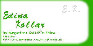 edina kollar business card